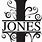 Monogram Jones SVG Free