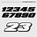 Motocross Number Font