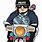 Motorcycle Cop Cartoon
