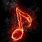 Musical Note On Fire