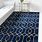Navy Blue and Gold Rug