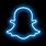 Neon Blue Snapchat Logo