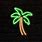 Neon Palm Tree Icon