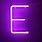 Neon Purple Letter E
