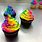 Neon Rainbow Cupcakes