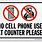 No Cell Phone Use at Counter