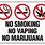 No Smoking Marijuana Signs