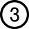 Number 3 Circle Icon