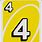 Number 4 UNO Card