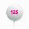 Numbers 125 Balloons Logo