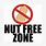 Nut Free Environment Sign