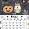 October Halloween Calendar