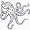 Octopus Black White Drawing