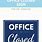 Office Closed Sign Template Free