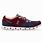 On Cloud Burgandy Shoes for Women