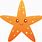 Orange Starfish Clip Art