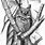 Owl in Tree Drawing