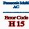 Panasonic Error Code H15