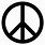 Peace Symbol Black