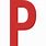 Persian Red Letter P