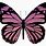 Pink Glitter Butterfly Clip Art