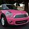 Pink Mini Cooper Car
