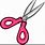 Pink Scissors Cartoon