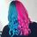 Pink and Blue Hair Dye