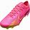 Pink and Purple Nike Soccer Cleats
