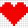 Pixel Art Heart with Grid