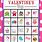 Printable Valentine Bingo Cards for Kids