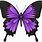 Purple Cartoon Butterflies