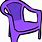 Purple Chair Cartoon
