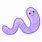 Purple Worm Cartoon