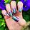 Purple and Green Nail Designs