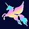 Rainbow Cartoon Unicorn Flying