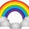 Rainbow Clip Art with Clouds