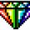 Rainbow Diamond Pixel Art