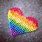 Rainbow Heart Perler Beads