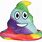 Rainbow Poop Emoji Hat