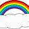 Rainbow with Clouds Printable