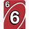 Red 6 UNO Card