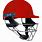 Red Cricket Helmet