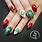 Red Green Christmas Nails
