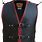Red Leather Motorcycle Vest