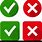 Red X Green Check Icon