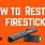Reset Firestick