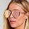 Rose Gold Aviator Sunglasses