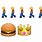 Running Man and Burger Emoji Means