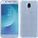 Samsung J7 Duo Silver Blue Front and Back
